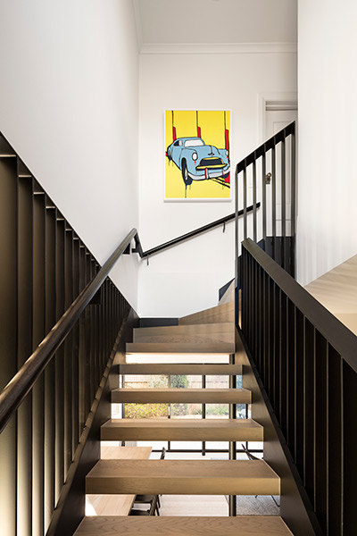 East Gallery House, Brighton, architect designed, timber & steel feature staircase,  Extension, Renovation