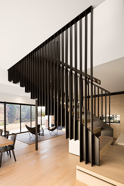 East Gallery House, Brighton, architect designed, timber & steel feature staircase,  Extension, Renovation