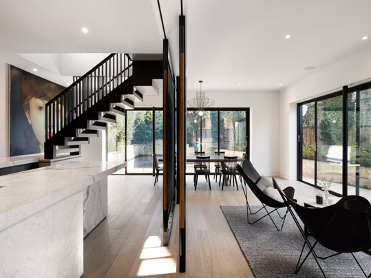 East Gallery House, Brighton, Engineered Timber Floor, Feature Staircase, architect designed, Extension, Renovation